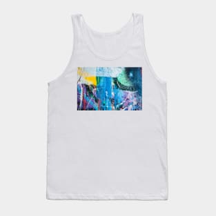 Dripping paint graffiti wall Tank Top